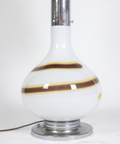 White Glass Lamp - Stripe Detail - Styylish