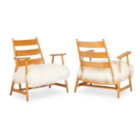 Blond Beech Armchairs, 1950s.