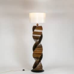 Sculptural Wooden Lamp - With Light On - Styylish