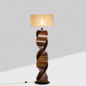 Sculptural Wooden Lamp, 1980s