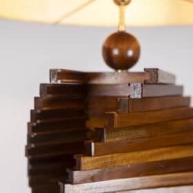 Sculptural Wooden Lamp, 1980s