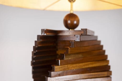 Sculptural Wooden Lamp - Wood Detail - Styylish