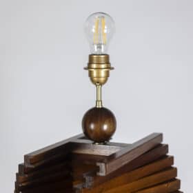 Sculptural Wooden Lamp, 1980s