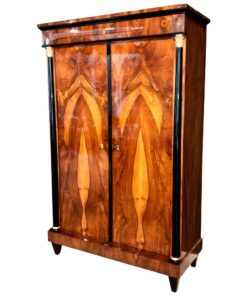 Neoclassical Biedermeier Armoire, Walnut, South Germany, circa 1815s