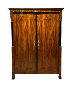 Empire Armoire, Walnut Veneer, Brass, Austria/Vienna, circa 1815
