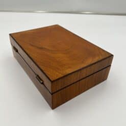 Biedermeier Sewing Box - Closed Lid Back Angle - Styylish