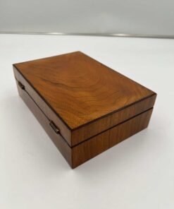 Biedermeier Sewing Box - Closed Lid Back Angle - Styylish