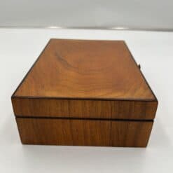 Biedermeier Sewing Box - Closed Lid Side Angle - Styylish