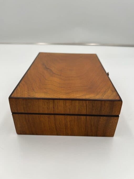 Biedermeier Sewing Box - Closed Lid Side Angle - Styylish