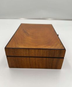 Biedermeier Sewing Box - Closed Lid Side Angle - Styylish