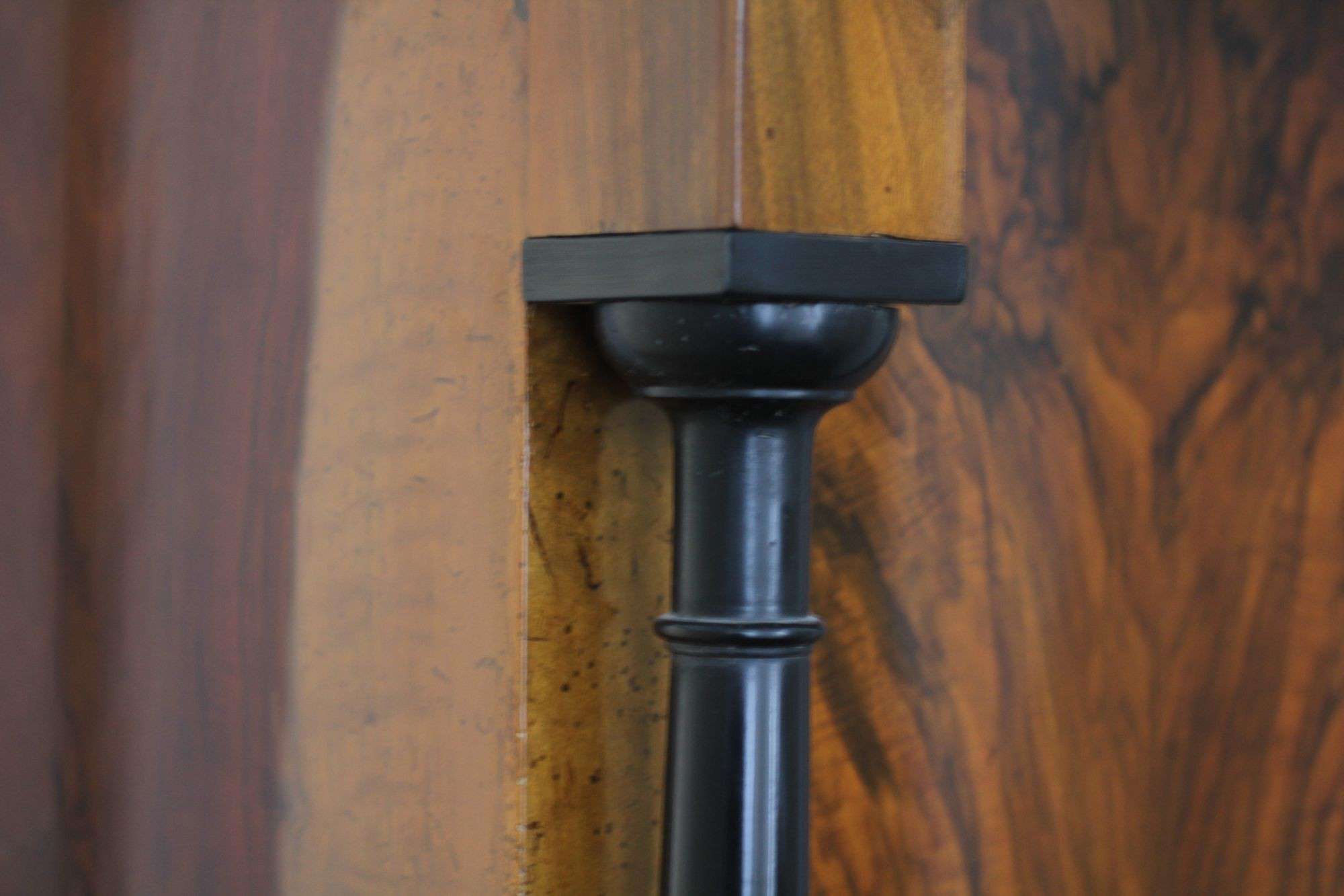 Neoclassical Early Biedermeier Armoire, Walnut Veneer and Full Columns, Austria, circa 1820 - Image 4