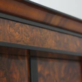 Neoclassical Early Biedermeier Armoire, Walnut Veneer and Full Columns, Austria, circa 1820