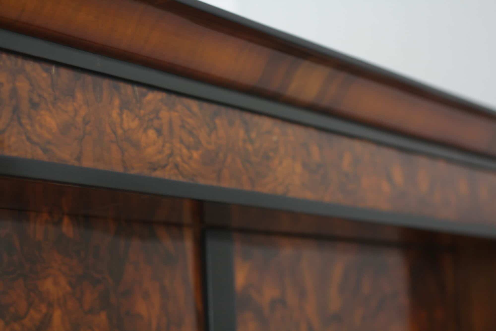 Neoclassical Early Biedermeier Armoire, Walnut Veneer and Full Columns, Austria, circa 1820 - Image 5