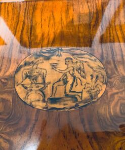 Biedermeier Jewelry Box with Ink - Ink Painting Detail - Styylish