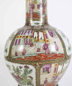 Canton Porcelain Vases - Decorative Panels with People - Styylish