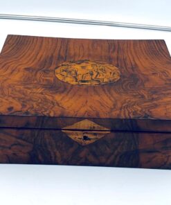 Biedermeier Jewelry Box with Ink - Front Wood Detail - Styylish
