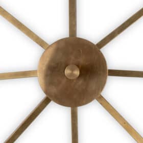 Angelo Lelli Lamp in Brass and Opaline