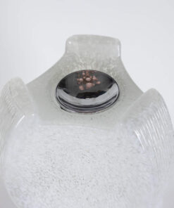 Mazzega Glass Lamp - Chrome Top Detail - Styylish