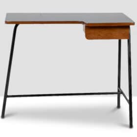 Jacques Hitier Desk for MBO, Oak and Black Metal, 1951