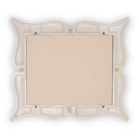 Art Deco Style Stucco Mirror in “Mustache” Shape, 1990s.