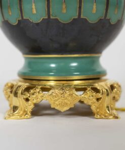 French Porcelain Lamps - Gold Base Detail - Styylish