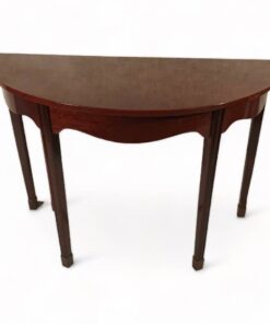 A Pair of Demi Lune Console Tables- view of one console table- Styylish