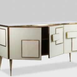 Geometric Sideboard - Side Profile with Doors Open - Styylish