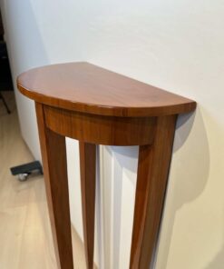 Small Biedermeier Demi-Lune Console Table - Front Right Side Veneer - Styylish