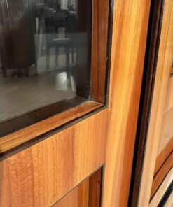 Cherry Biedermeier Bookcase - Edge of Glass Inlay Detail - Styylish