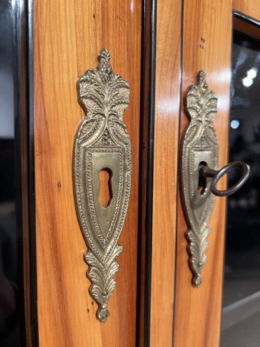 Cherry Biedermeier Bookcase - Brass Detail - Styylish