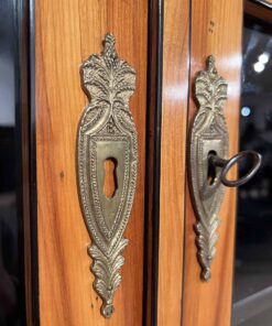 Cherry Biedermeier Bookcase - Brass Detail - Styylish