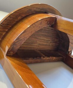 Small Biedermeier Demi-Lune Console Table - Underneath Table - Styylish