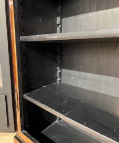 Cherry Biedermeier Bookcase - Black Interior Detail - Styylish