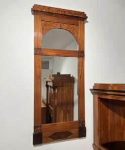 Alternative view of Biedermeier Wall Mirror, Mahogany, Birch and Thuja Roots Wood, Austria circa 1820