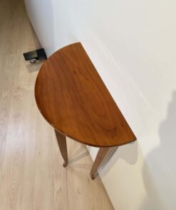 Small Biedermeier Demi-Lune Console Table - Table Top Veneer Detail - Styylish