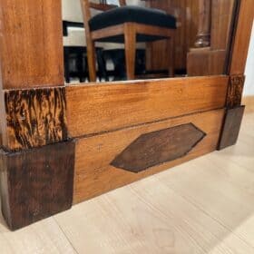 Biedermeier Wall Mirror, Mahogany, Birch and Thuja Roots Wood, Austria circa 1820