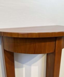 Small Biedermeier Demi-Lune Console Table - Edge Veneer Detail - Styylish
