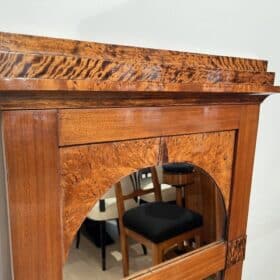 Biedermeier Wall Mirror, Mahogany, Birch and Thuja Roots Wood, Austria circa 1820