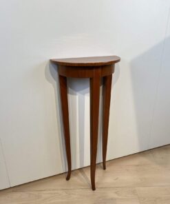 Small Biedermeier Demi-Lune Console Table - Side Profile on Wall - Styylish