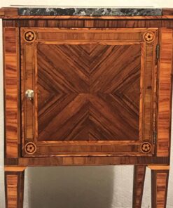 Antique French Louis XVI Nightstand - front view with detail of the door- Styylish