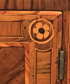 Antique French Louis XVI Nightstand - marquetry detail of the door- Styylish