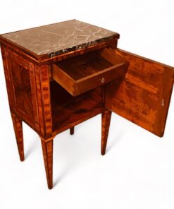 Antique French Louis XVI Nightstand -with open door and drawer - Styylish