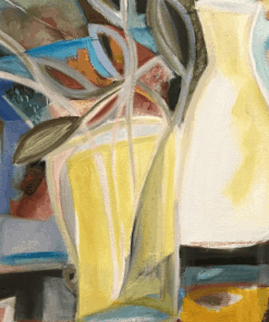 Artwork by Cécile Ganne- detail of yellow bottle and glass- Styylish