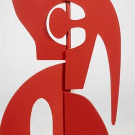 Antonine de Saint Pierre. Sculpture “Jouve” in red. Year 2024.