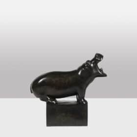 François Pompon “Hippopotame”, bronze, 2006 print.