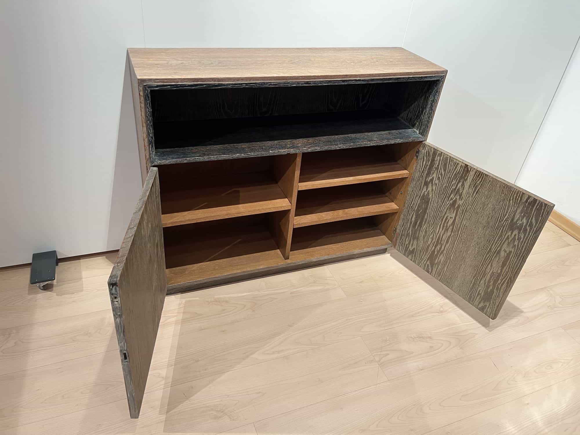 Art Deco Office Bookcase, De Coene Frères, Limed Oak, Belgium circa 1935 - Image 12