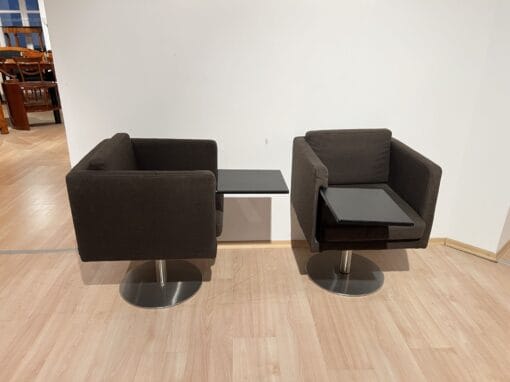 Pair of Cubic Swivel Chairs - Full Profiles with Tables - Styylish