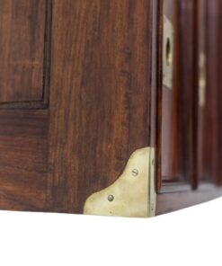 Pair of Mahogany Chests - Gold Corner Detail - Styylish