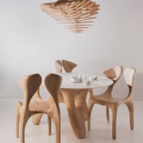 Dune Carved Chair, Handcrafted, Limited Edition