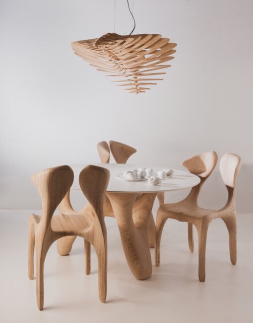 Cyryl Zakrzewski- Dune Carved Chair - Multiple Chairs at Table - Styylish